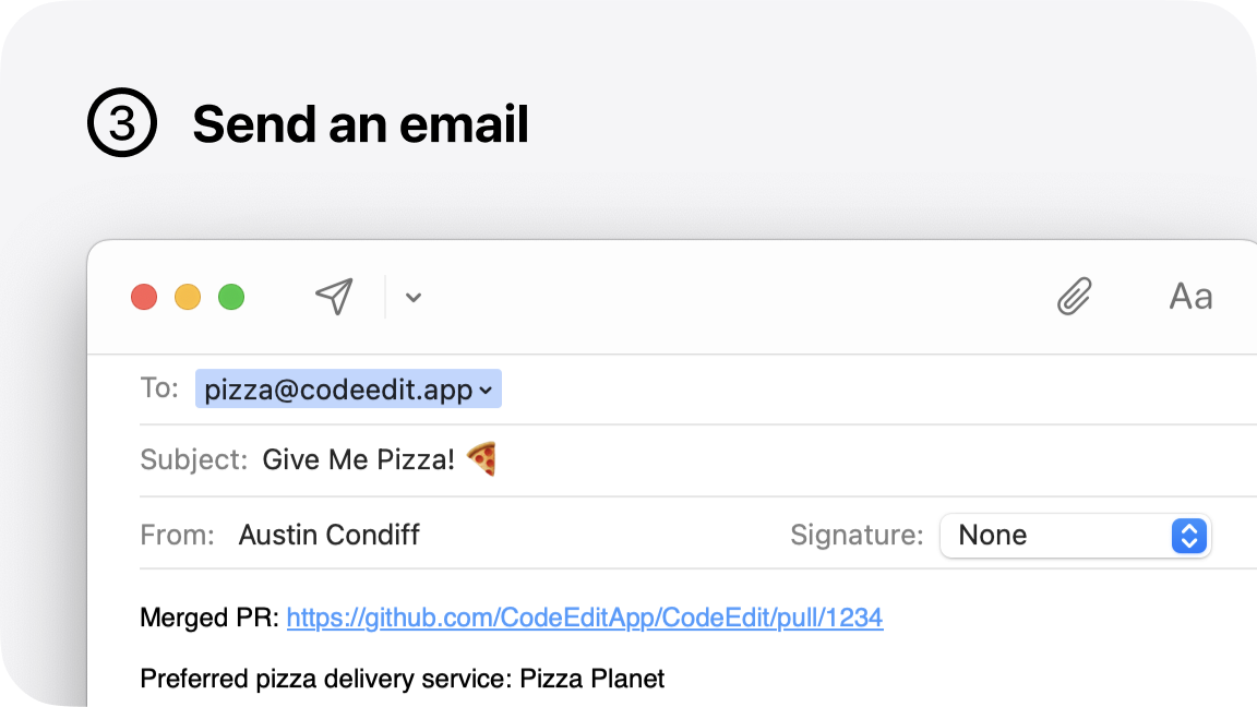 Code For Pizza - Step 3